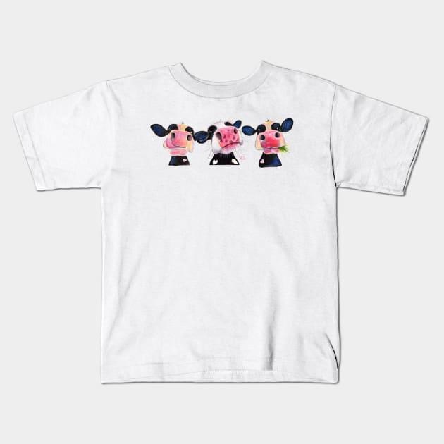 Cow PRiNT ' THe NoSeY CoWS ' T-SHiRTS, BaGS, CLoCK, SWeaTSHiRT, WaLL ART Kids T-Shirt by ShirleyMac